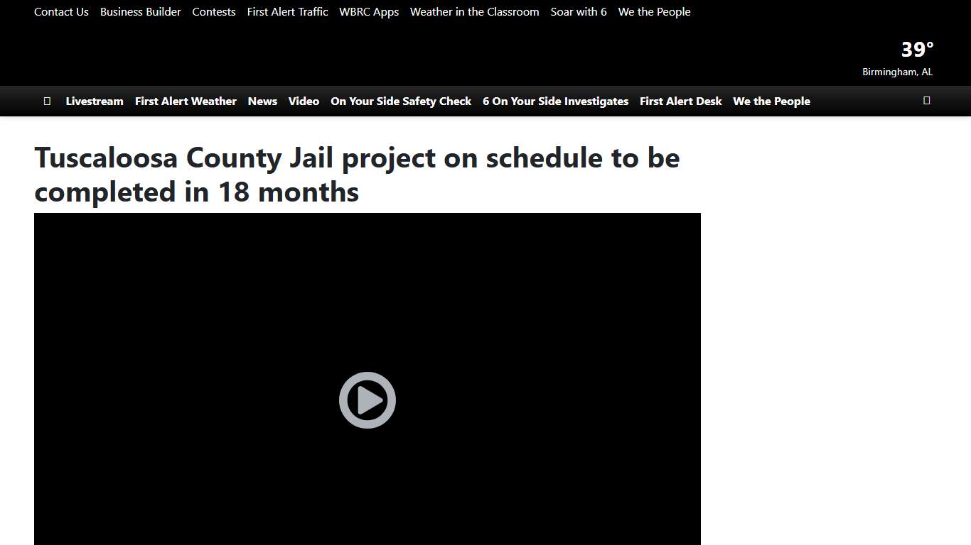Tuscaloosa County Jail project on schedule to be completed in 18 months